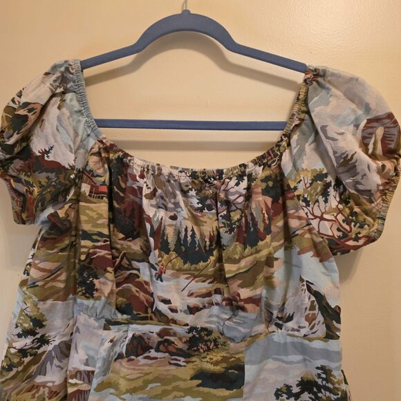 Handmade Peasant Forest Pullover Top - Picture 2 of 3